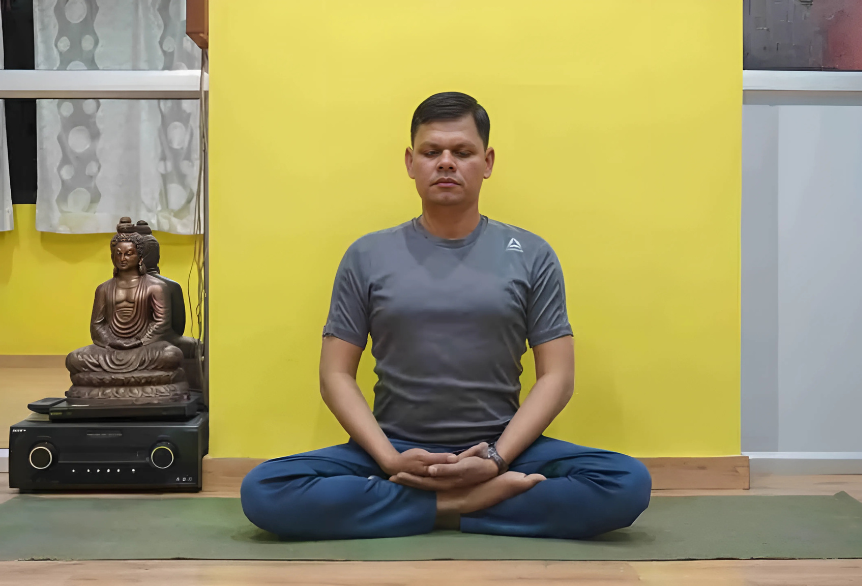 Dr. Ritesh Patel mediation pose